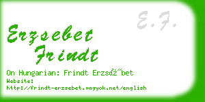 erzsebet frindt business card